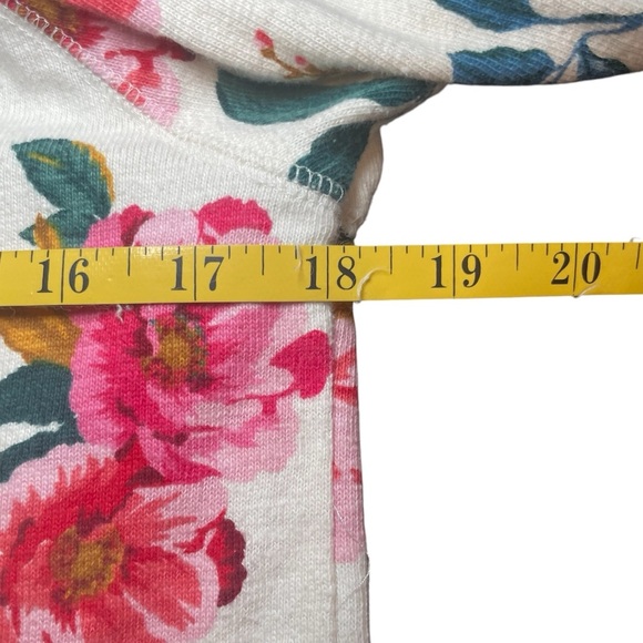 Loft Women's Floral Sweatshirt Small 100% Cotton Flower Garden Cottagecore - Picture 8 of 10